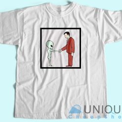 Alien Handshake With Man T Shirt