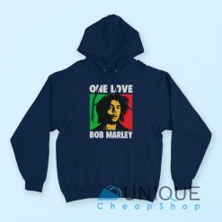 Hoodie Bob Marley One Love Hoodie Navy
