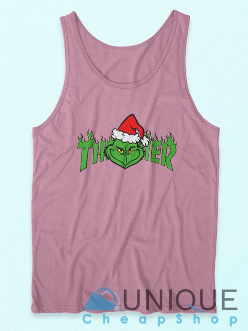 The Grinch Christmas Pink Tank Tops Cheap