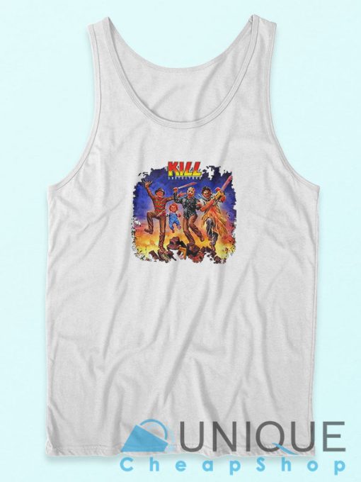 Kill Destroyers Horror Characters Tank Top White