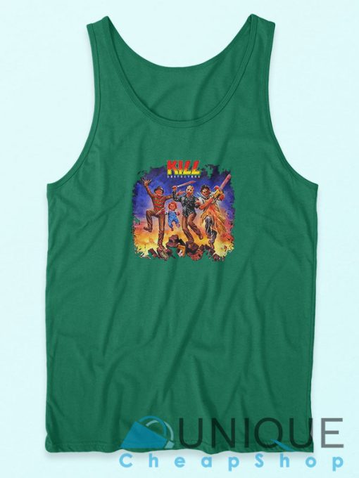 Kill Destroyers Horror Characters Tank Top Green