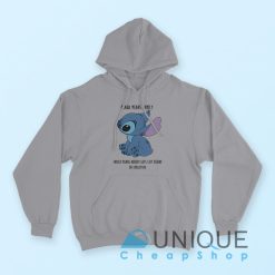 Stitch Ohana Means Family Quote Hoodie Grey
