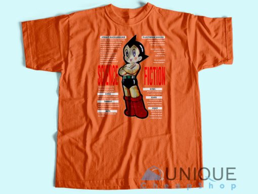 Vintage 90s Astro Boy Science Fiction T-shirt Orange