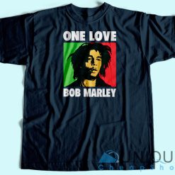 Bob Marley One Love T-Shirt Navy