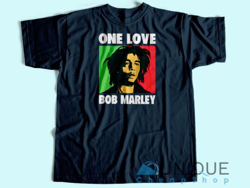 Bob Marley One Love T-Shirt Navy