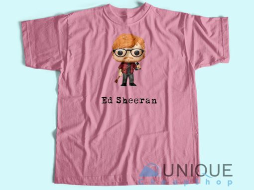 Ed Sheeran Cartoon T-Shirt Pink