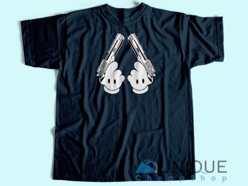 Hand Guns Mickey Mouse T-Shirt navy
