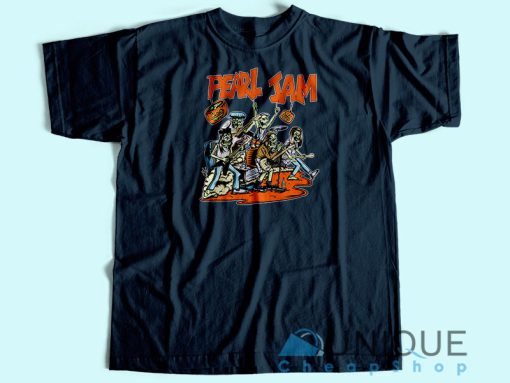 Pearl Jam Halloween T-Shirt Navy Color