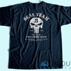 Chris Kyle Seal Team T-Shirt Navy