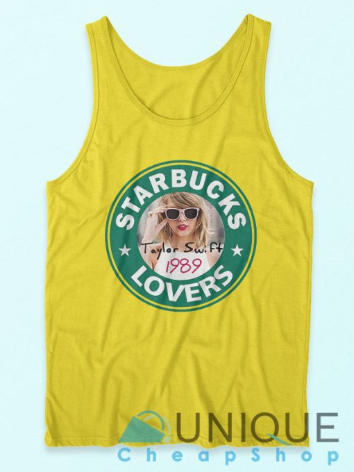 Starbucks Lovers Taylor Swift Tank Top Yellow