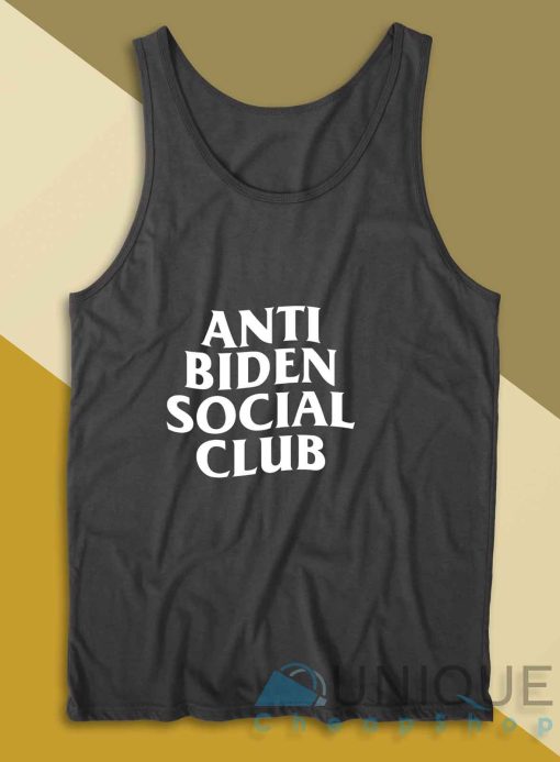Anti Biden Social Club Tank Top Color Black