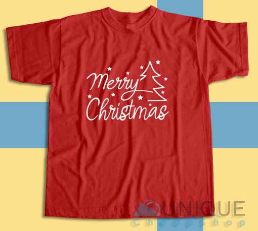Christmas Trees T-Shirt Color Red