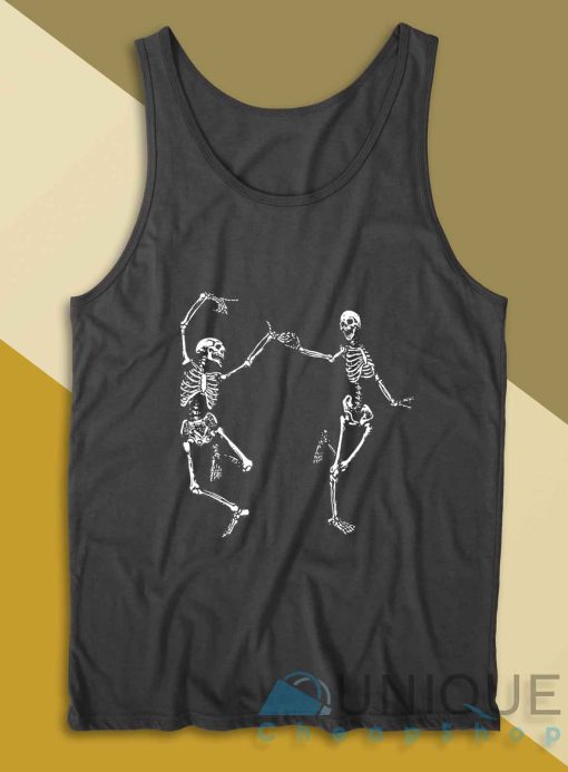 Dancing Skeletons Day of the Dead Halloween Tank Top