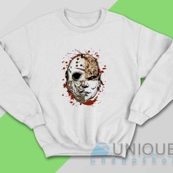 Freddy Krueger Horror Sweatshirt Color White