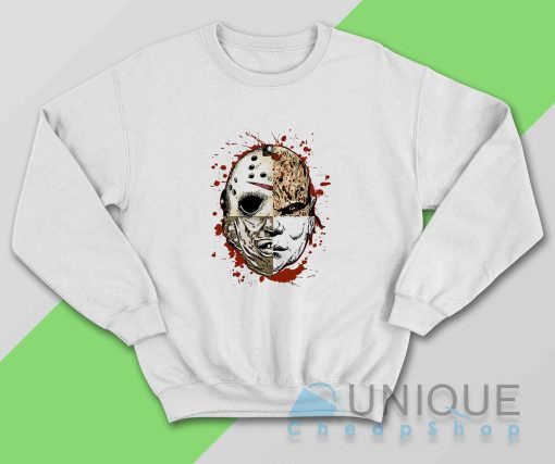 Freddy Krueger Horror Sweatshirt Color White