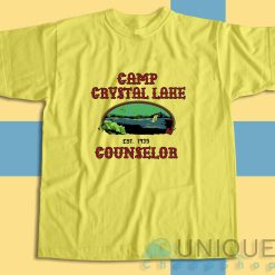 Friday The 13th Camp Crystal Lake Counselor T-Shirt Color Yellow