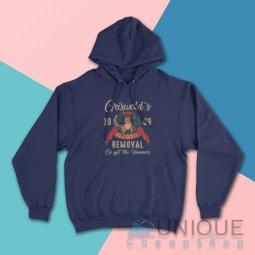 Griswold Squirrel Removal Hoodie Color Navy
