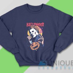 Halloween Michael Myers Sweatshirt Color Navy