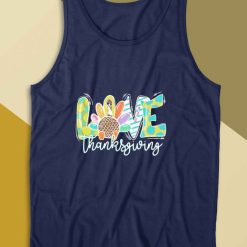 Love Thanksgiving Tank Top Color Navy