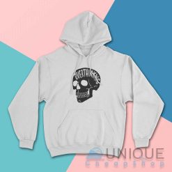 Overthinking Anxiety Skull Hoodie Color White