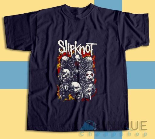 Slipknot Heavy Metal T-Shirt Color Navy