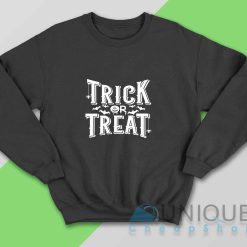 Trick Or Treat Halloween Sweatshirt Color Black