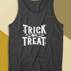 Trick Or Treat Halloween Tank Top Color Black
