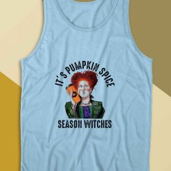 Winifred Sanderson Its Pumpkin Spice Season Witches Tank Top Color Light Blue