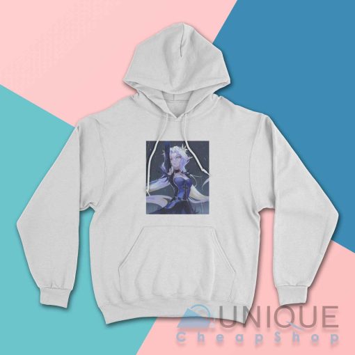 Anime Girl Iseria Epic Seven Hoodie Color White