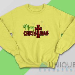 Buffalo Plaid Christmas Sweatshirt Color Yellow