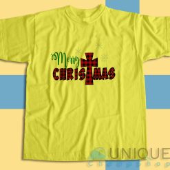 Buffalo Plaid Christmas T-Shirt Color Yellow