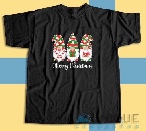 Christmas Family Gnome T-Shirt Color Black