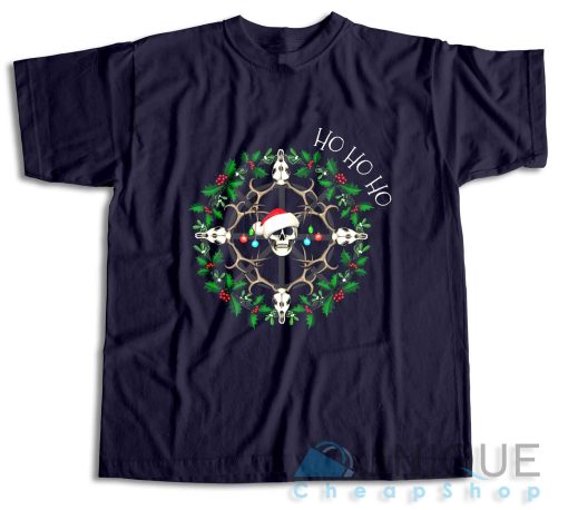Christmas Skull T-Shirt Color Navy