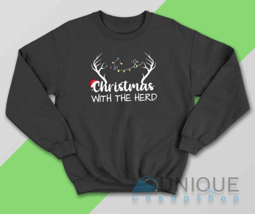 Christmas With The Herd Sweatshirt Color Black
