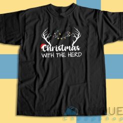 Christmas With The Herd T-Shirt Color Black