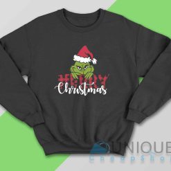 Grinch Merry Christmas Sweatshirt Color Black