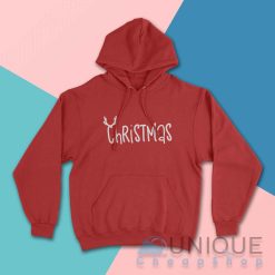 Matching Christmas Couples Hoodie Color Red