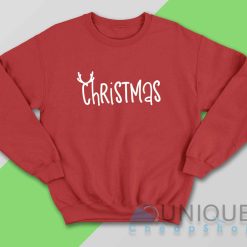 Matching Christmas Couples Sweatshirt Color Red