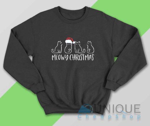 Meowy Cat Christmas Sweatshirt