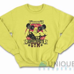 Strong Arm Gym Racerback Sweatshirt Color Yellow