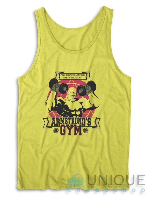 Strong Arm Gym Racerback Tank Top Color Yellow