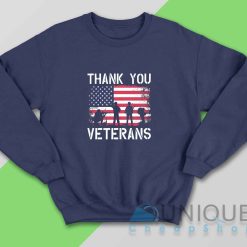 Thank You Veterans Sweatshirt Color Navy