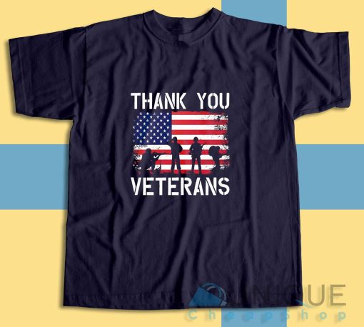 Thank You Veterans T-Shirt Color Navy