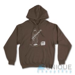 Sheet Ghost Playing Bass Guitar Hoodie Color Brown