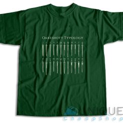 Swords Of The Oakeshott Typology T-Shirt Color Green
