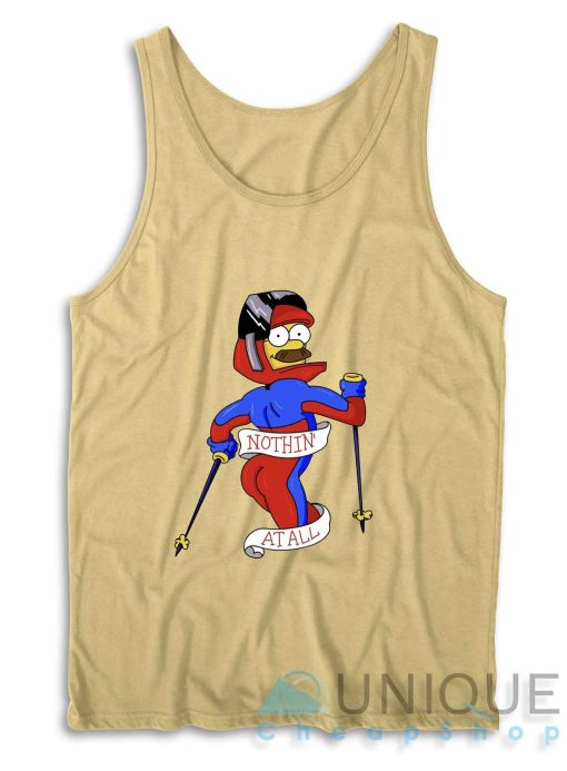 The Simpsons Stupid Sexy Flanders Tank Top Color Cream