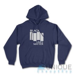 Black Lives Matter Black Flag Parody Hoodie Color Navy