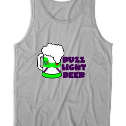 Buzz Light Beer Tank Top Color Grey