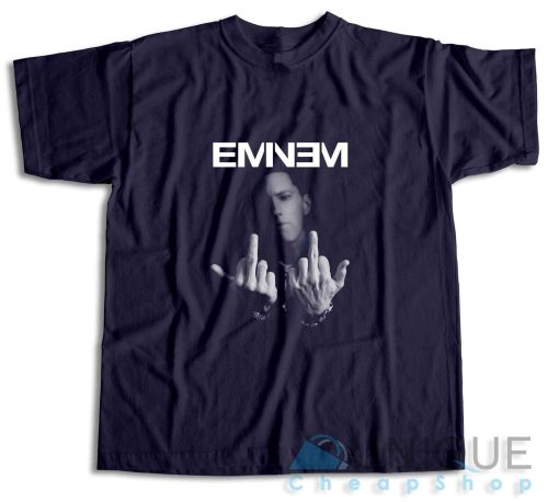 Eminem Finger T-Shirt Color Navy