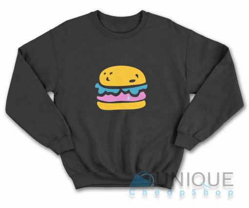 Hamburger Sweatshirt Color Black